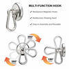 Picture of DIYMAG Magnetic Hooks,100LBS Strong Heavy Duty Neodymium Magnet Hooks with Swivel Carabiner Hook,Great for Your Refrigerator and Other Magnetic Surfaces,Pack of 7