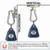 Picture of DIYMAG Magnetic Hooks,100LBS Strong Heavy Duty Neodymium Magnet Hooks with Swivel Carabiner Hook,Great for Your Refrigerator and Other Magnetic Surfaces,Pack of 7