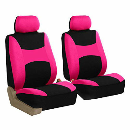 Picture of FH Group FB030PINK115 full seat cover (Side Airbag Compatible with Split Bench Pink)