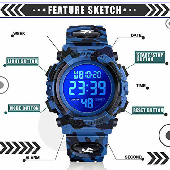 Picture of Boys Watches Ages 7-10, ATIMO Birthday Gifts for 4-12 Year Old Boys Christmas Xmas Gifts for Teen Boys Girls Waterproof Outdoor Sport Digital Wrist Watches Stocking Stuffers