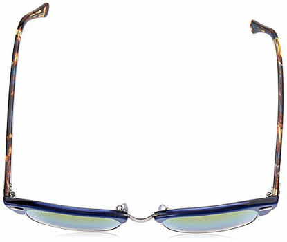 Picture of Ray-Ban unisex adult Rb 3016 Clubmaster Sunglasses, Metallic Light Bronze/Light Grey Mirror Rainbow, 51 mm US