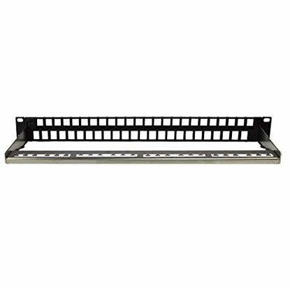 Picture of 48 Port Blank HD Rack Mount Patch Panel - Design to Work with Weltron 678 Keystone Jack