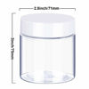 Picture of 6 Pack 8 oz Plastic Pot Jars Round Clear Leak Proof Plastic Cosmetic Container Jars with White Lids for Travel Storage Make Up, Eye Shadow, Nails, Powder, Paint, Jewelry(8 oz)