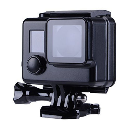 Picture of Suptig Replacement Waterproof Case Protective Black Housing Touch housing for GoPro Hero 4 Hero 3+ Hero3 Outside Sport Camera for Underwater Use Water Resistant up to 147ft (45m)