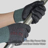 Picture of DEX FIT Level 5 Cut Resistant Gloves Cru553, 3D Comfort Stretch Fit, Power Grip, Durable Foam Nitrile, Smart Touch, Machine Washable, Thin & Lightweight, Black Grey 9 (L) 3 Pairs