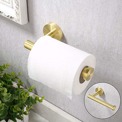 Picture of KES Bathroom Toilet Paper Holder Brushed Brass Wall Mount Toilet Roll Holder SUS304 Stainless Steel, A2175S12-BZ