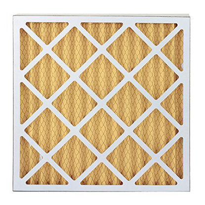 Picture of FilterBuy 24x24x2 MERV 11 Pleated AC Furnace Air Filter, (Pack of 2 Filters), 24x24x2 - Gold