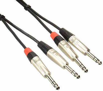 Picture of Hosa HSS-010X2 Dual REAN 1/4" TRS Pro Stereo Interconnect Cable, 10 Feet