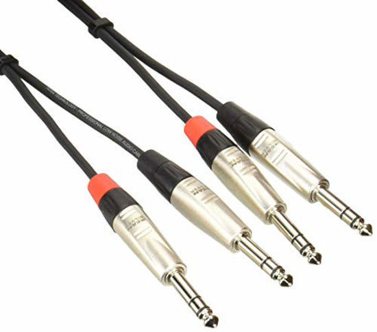 Picture of Hosa HSS-010X2 Dual REAN 1/4" TRS Pro Stereo Interconnect Cable, 10 Feet