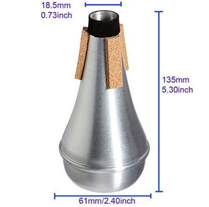 Picture of Honbay Lightweight Aluminum Practice Trumpet Mute Silencer for Jazz