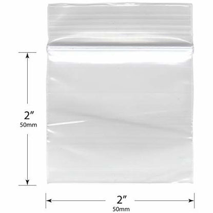 Picture of Plymor Zipper Reclosable Plastic Bags, 2 Mil, 2" x 2" (Case of 1000)