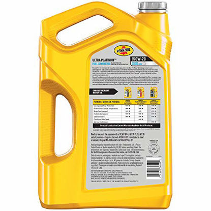 Picture of Pennzoil Ultra Platinum Full Synthetic 0W-20 Motor Oil (5-Quart, Pack of 3)