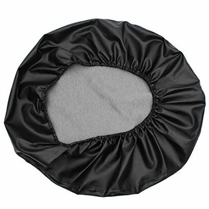 Picture of Moonet PVC Thickening Leather Spare Tire Wheel Cover for Car Truck SUV Camper Trailer Universal Fit RV JP FJ,R17 XL Black (for Overall Wheel Diameter 32-34 inch)