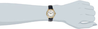 Picture of Timex Womens T2N954 South Street Blue Croco Pattern Leather Strap Watch