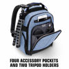Picture of USA GEAR Portable Camera Backpack for DSLR (Blue) with Customizable Accessory Dividers, Weather Resistant Bottom and Comfortable Back Support - Compatible with Canon, Nikon and More