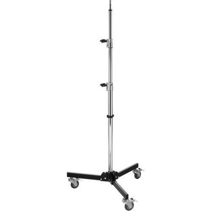 Picture of Impact Folding Wheeled Base Stand (Black/Chrome-Plated, 8.5')