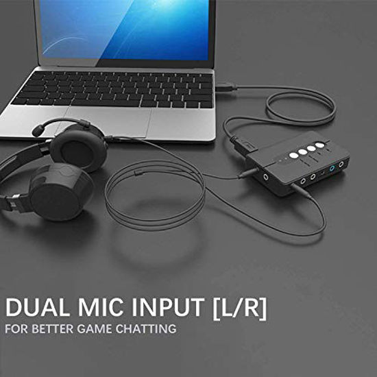 DigitalLife External 7.1 USB Sound Card 3D Surround Soundcard 3.5mm Audio Box with SPDIF and 2 Mic for Game Lover,Music Lover,Home theater System