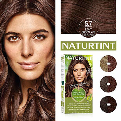 Picture of Naturtint Permanent Hair Color 5.7 Light Chocolate Chestnut (Pack of 1), Ammonia Free, Vegan, Cruelty Free, up to 100% Gray Coverage, Long Lasting Results