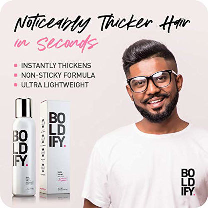 Picture of BOLDIFY 3X Biotin Hair Growth Serum - Get Thicker Hair Day One - Natural 3-in-1 Hair Regrowth, Leave-In Conditioner & Blow Out Thermal Treatment - Thickener Hair Products for Women and Men - 4 oz