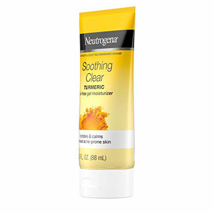Picture of Neutrogena Soothing Clear Gel Facial Moisturizer with Calming Turmeric, Hydrating Oil-Free Face Cream for Acne Prone Skin, Paraben-Free, Not Tested on Animals, 3 fl. oz