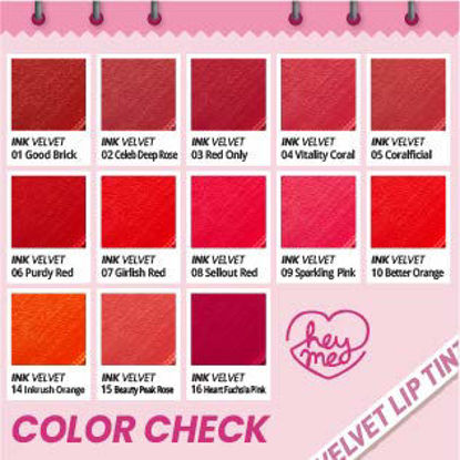 Picture of Peripera Ink the Velvet Liquid Lip | High Pigment Color, Longwear, Weightless, Not Animal Tested, Gluten-Free, Paraben-Free | Beauty Peak Rose (#15), 0.14 fl oz