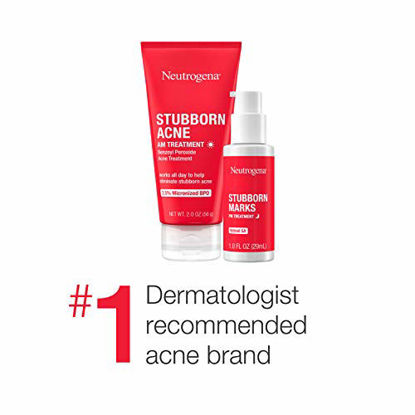 Picture of Neutrogena Stubborn Marks PM Treatment with Retinol SA, Face-Exfoliating Treatment to Help Reverse the Look of Post-Acne Marks & Uneven Skin Tone, Oil-Free, Non-Comedogenic, 1 fl. oz
