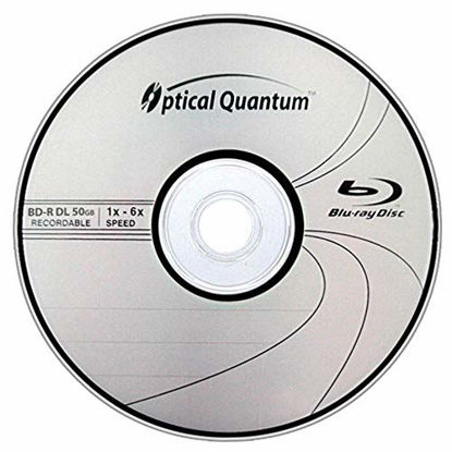 Picture of Optical Quantum 50 GB 6X Blu-ray Double Layer Recordable Disc BD-R DL Logo Top, 50-Disc Spindle (MPN: OQBDRDL06LT-50)