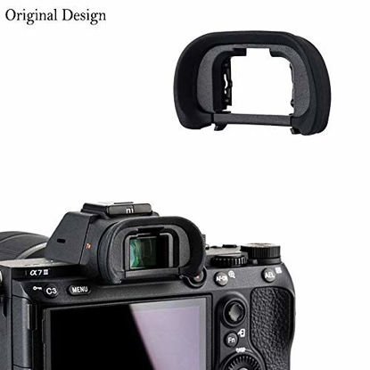 Picture of 2 Packs Eyecup Eyepiece Eyeshade for Sony a7III a7II a7 a7R IV a7R II a7R III a7S II a9 a58 a99 II Viewfinder Replaces Sony FDA-EP18 FDA-EP16 FDA-EP15 Eye Cup