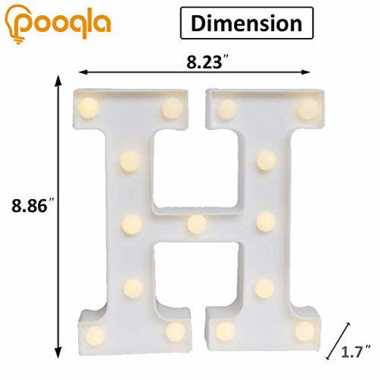Picture of LED Marquee Letter Lights Alphabet Light Up Sign for Wedding Home Party Bar Decoration H