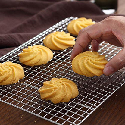 Picture of Spring Chef Cooling Rack - Baking Rack - Heavy Duty, 100% Stainless Steel, Oven Safe, 8.5" x 12" Fits Small Quarter Sheet Pan