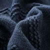 Picture of Bourina Textured Solid Soft Sofa Throw Couch Cover Knitted Decorative Blanket, Navy, 60" x 80"
