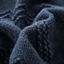 Picture of Bourina Textured Solid Soft Sofa Throw Couch Cover Knitted Decorative Blanket, Navy, 60" x 80"