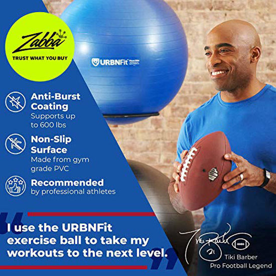 GetUSCart- URBNFit Exercise Ball (Multiple Sizes) for Fitness, Stability,  Balance & Yoga Ball - Workout Guide & Quick Pump Included - Anti Burst  Professional Quality Design