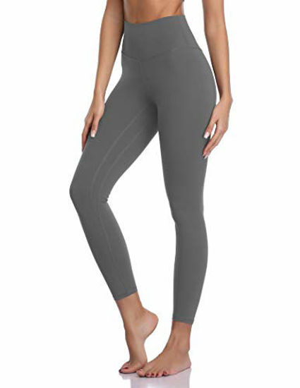 GetUSCart- Colorfulkoala Women's Buttery Soft High Waisted Yoga Pants 7/8  Length Leggings (S, Charcoal Grey)
