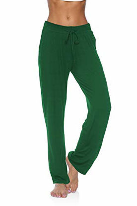 Picture of DIBAOLONG Womens Yoga Pants Wide Leg Comfy Drawstring Loose Straight Lounge Running Workout Legging Inkgreen