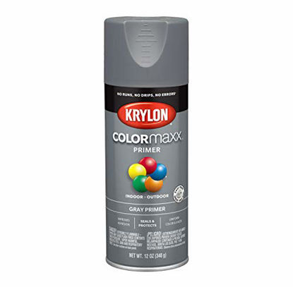 Picture of Krylon K05582007 COLORmaxx Primer Spray Paint for Indoor/Outdoor Use, Gray