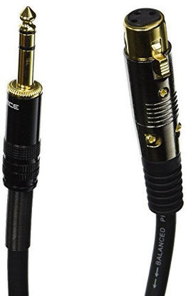 Picture of Monoprice 104773 35-Feet Premier Series XLR Female to 1/4-Inch TRS Male 16AWG Cable Black