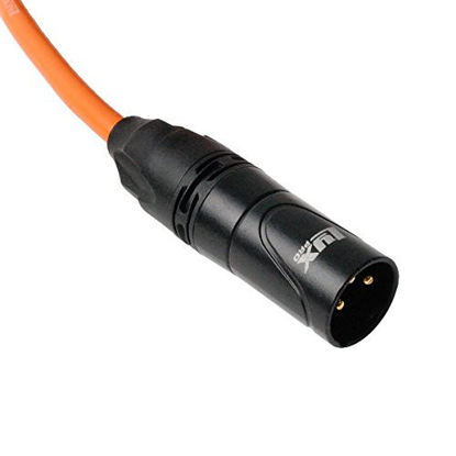 Picture of LyxPro 1.5 Feet XLR Microphone Cable Balanced Male to Female 3 Pin Mic Cord for Powered Speakers Audio Interface Professional Pro Audio Performance and Recording Devices - Orange