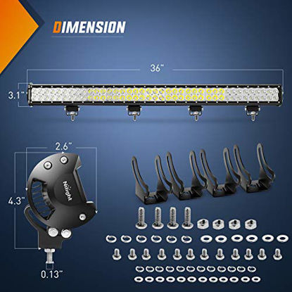 Picture of Nilight - NI06A-252W LED Light Bar LED Work Light Spot Flood Combo Led Bar Off Road Lights Driving Lights Led Fog Light