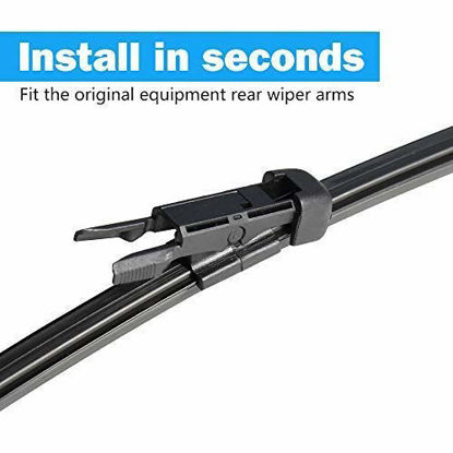Picture of Rear Wiper Blade,ASLAM Rear Windshield Wiper Blades Type-E 12I for Original Equipment Replacement,Exact Fit(Pack of 2)