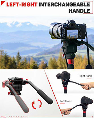 Picture of IFOOTAGE Video Tripod Head Fluid Drag Pan Head for DSLR Cameras, Camcorder, Monopod and Tripods
