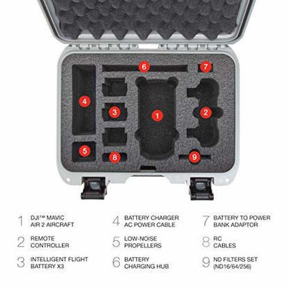 Picture of Nanuk 915 Waterproof Hard Case with Foam Insert for DJI Mavic Air 2 - Silver