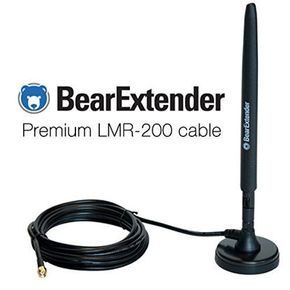Picture of Bearifi BearExtender Heavy Duty 7 dBi Wi-Fi Antenna with RP-SMA Extension Cable & Magnet Base
