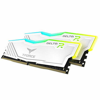 Picture of TEAMGROUP T-Force Delta RGB DDR4 16GB (2x8GB) 3000MHz (PC4-24000) CL16 Desktop Memory Module Ram - White - TF4D416G3000HC16CDC01