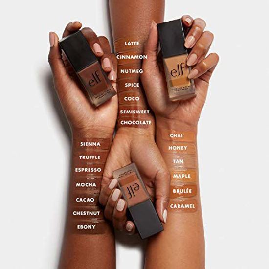 Picture of e.l.f, Flawless Finish Foundation, Lightweight, Oil-free formula, Full Coverage, Blends Naturally, Restores Uneven Skin Textures and Tones, Tan, Semi-Matte, SPF 15, All-Day Wear, 0.68 Fl Oz