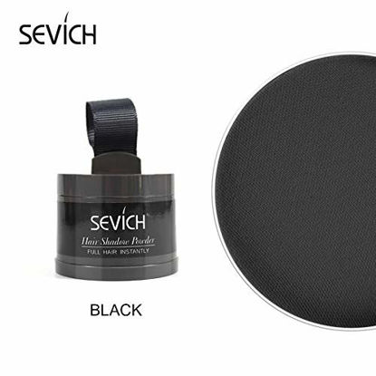 Picture of Instantly Hair Shadow - Sevich Hair Line Powder, Quick Cover Grey Hair Root Concealer with Puff Touch, 4g Black