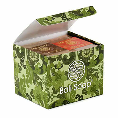 Picture of Bali Soap - Natural Soap Bar Gift Set, 6 pc Variety Pack, for Men & Women, Face and Body (Coconut, Papaya, Vanilla, Lemongrass, Jasmine, Ylang-Ylang) 3.5 Oz each