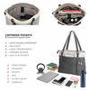 Picture of Women's Work Bag with Laptop Compartment Zipper Pockets Teacher Totes Purse