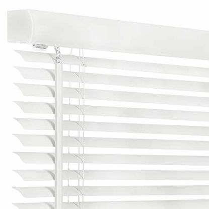 Picture of Achim Home Furnishings Cordless Morningstar 1" Light Filtering Mini Blind, Width 27inch, Pearl White