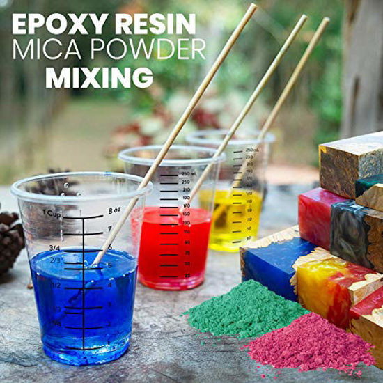 GetUSCart Disposable Measuring Cups for Resin Pack of 20 8oz Clear Plastic Measuring Cup for